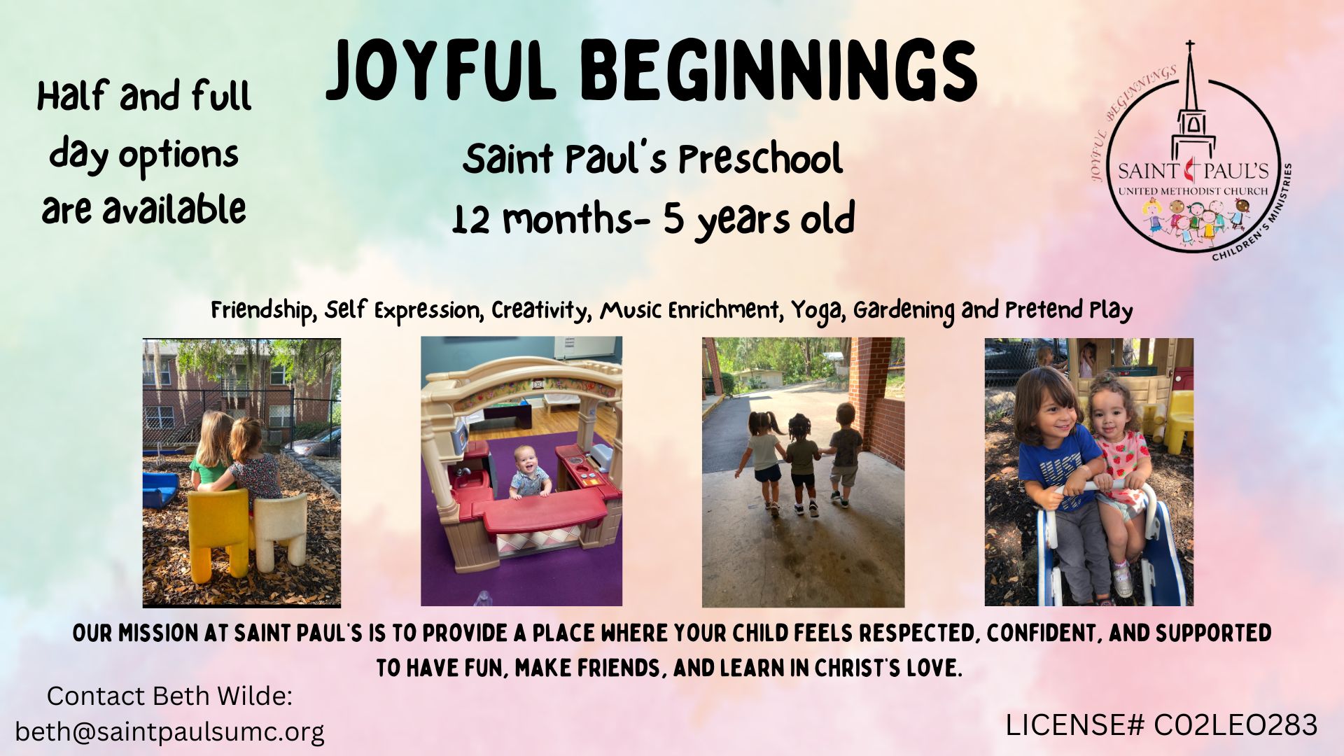 Joyful Beginningswebsite graphic